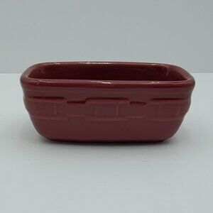 Longaberger Pottery Paprika Dash Bowl Small Rectangular Snack Dish